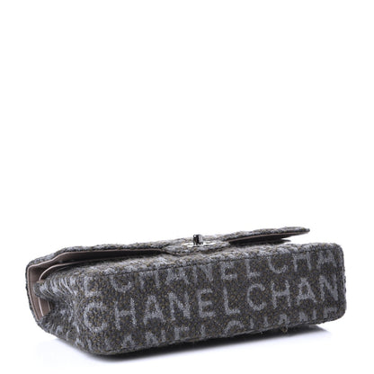 Chanel Tweed Quilted Medium Double Flap Grey 5 of 9