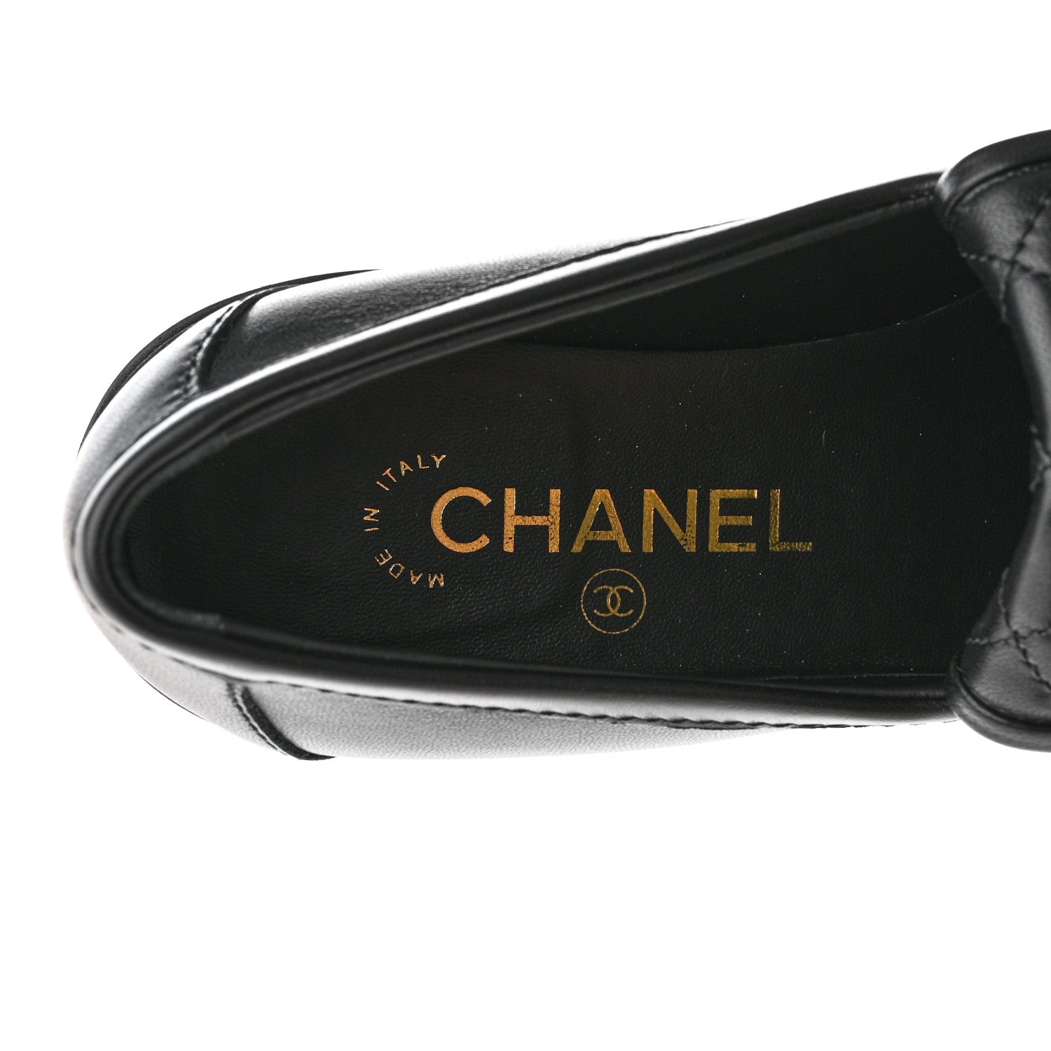 Chanel Lambskin Quilted CC Turnlock Loafers 37 Black 9 of 11