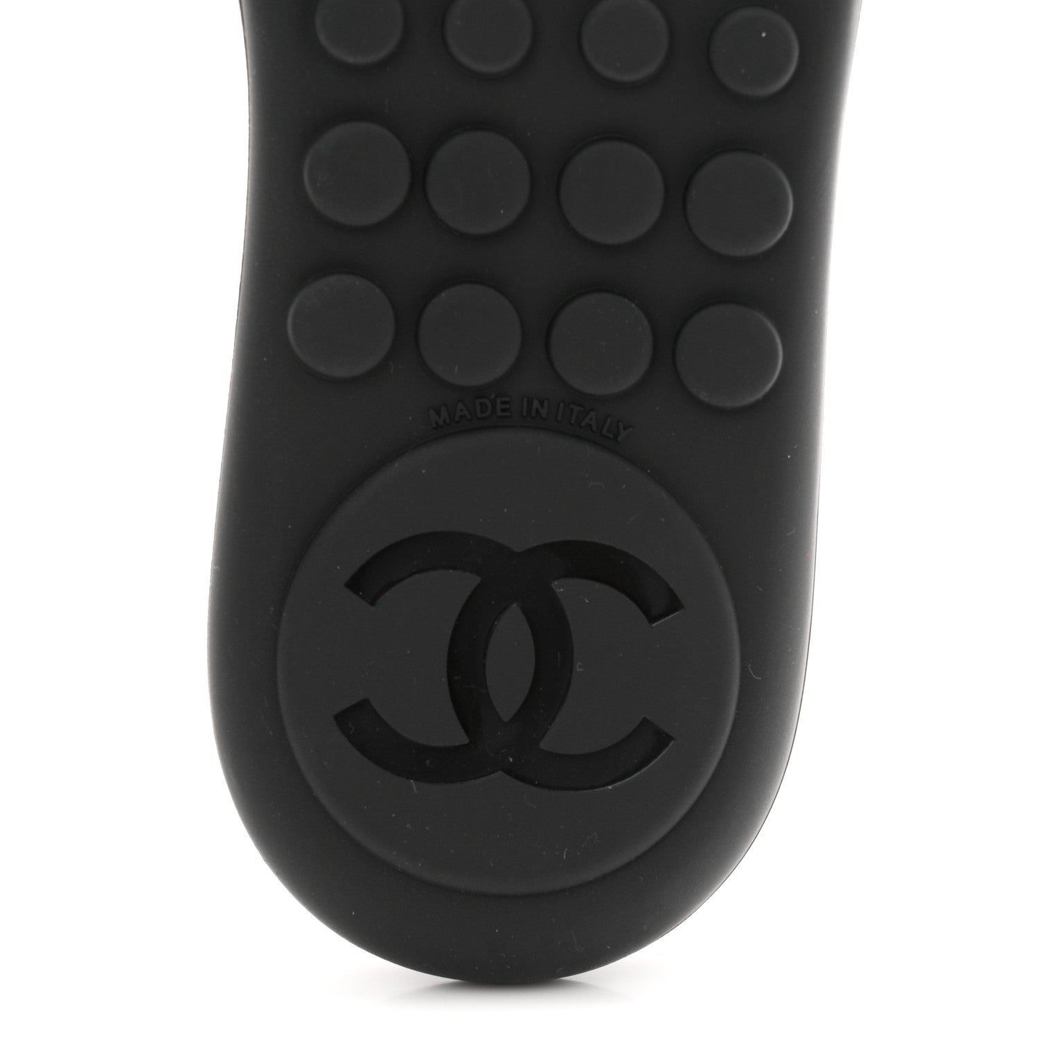 Chanel Lambskin CC Chain Thong Sandals 39 Black 7 of 10