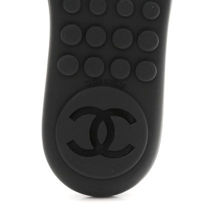 Chanel Lambskin CC Chain Thong Sandals 39 Black 7 of 10
