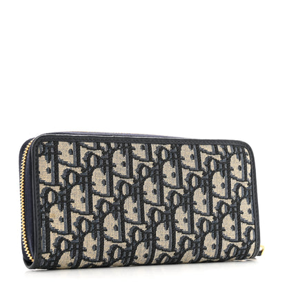 Christian Dior Oblique 30 Montaigne Zip Around Wallet Blue 3 of 10