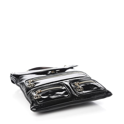 Gucci Patent Britt Messenger Bag Black 3 of 10