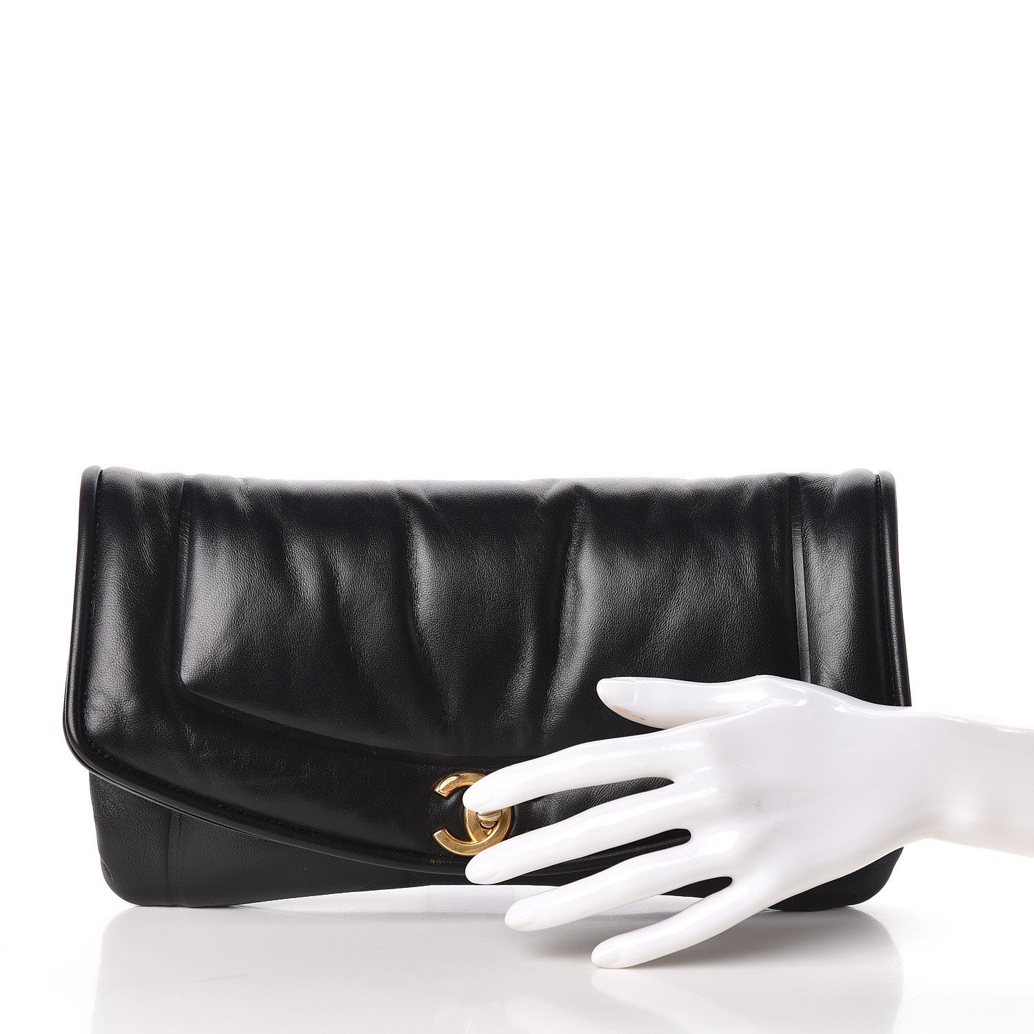 Chanel Lambskin Simply Flap Clutch Black 2 of 9