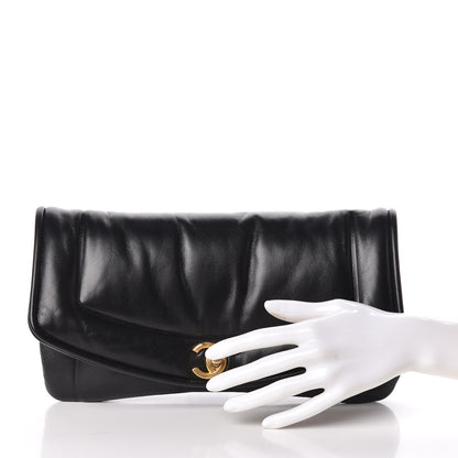 Chanel Lambskin Simply Flap Clutch Black 2 of 9
