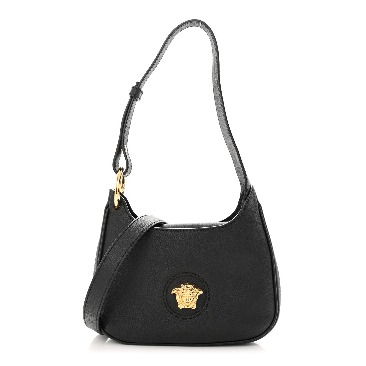 Versace Calfskin La Medusa Small Hobo Crossbody Black 1 of 9