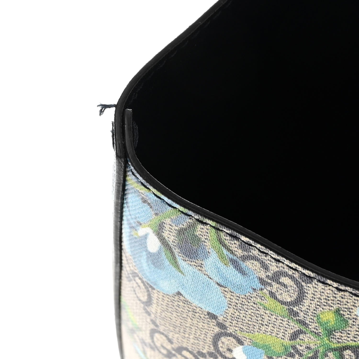 Gucci GG Supreme Monogram Blooms Small Reversible Tote Beige Blue Navy 14 of 14
