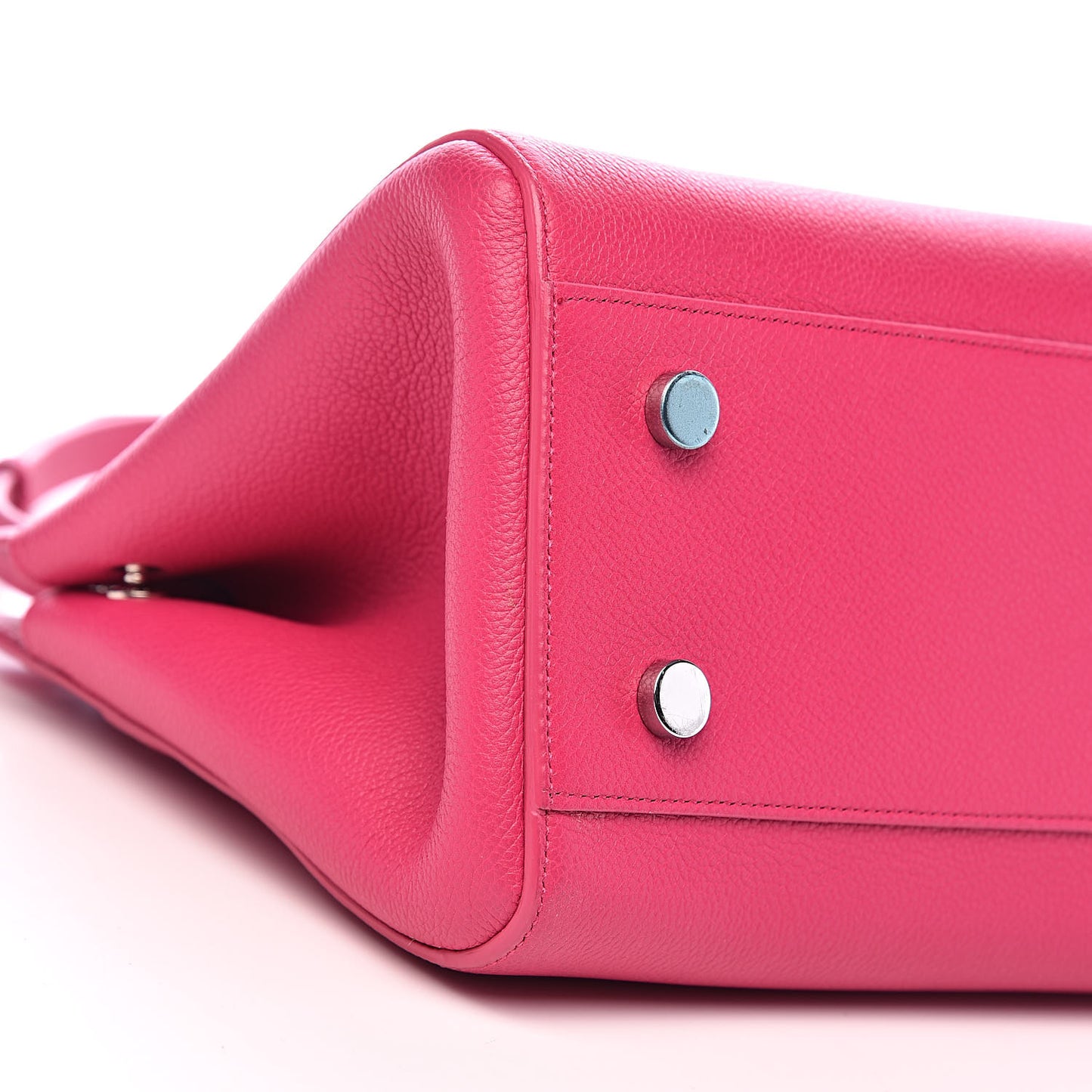 Grained Calfskin Small Cabas Rive Gauche Bubblegum