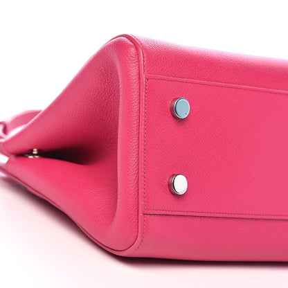 Saint Laurent Grained Calfskin Small Cabas Rive Gauche Bubblegum 8 of 10
