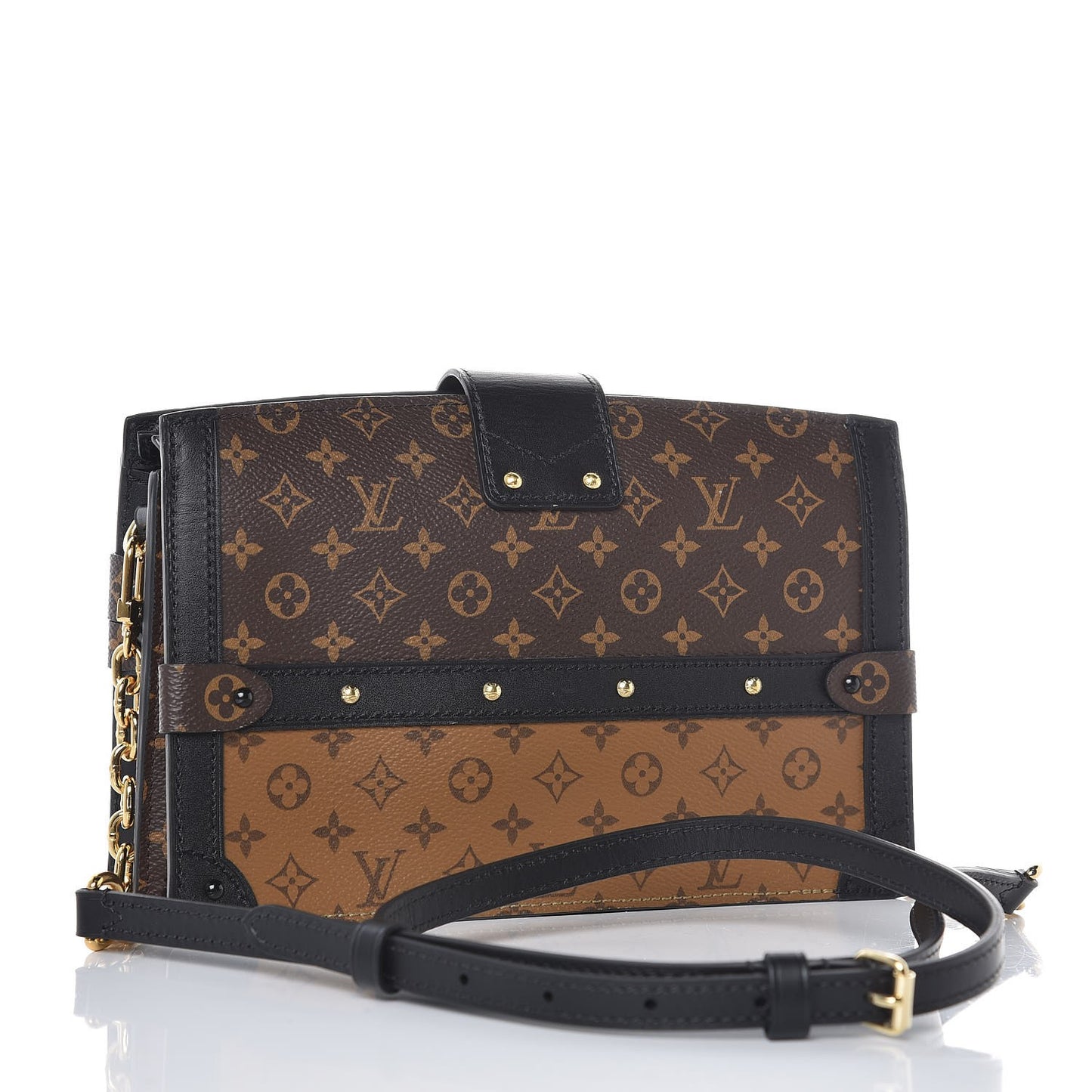 Reverse Monogram Trunk Clutch