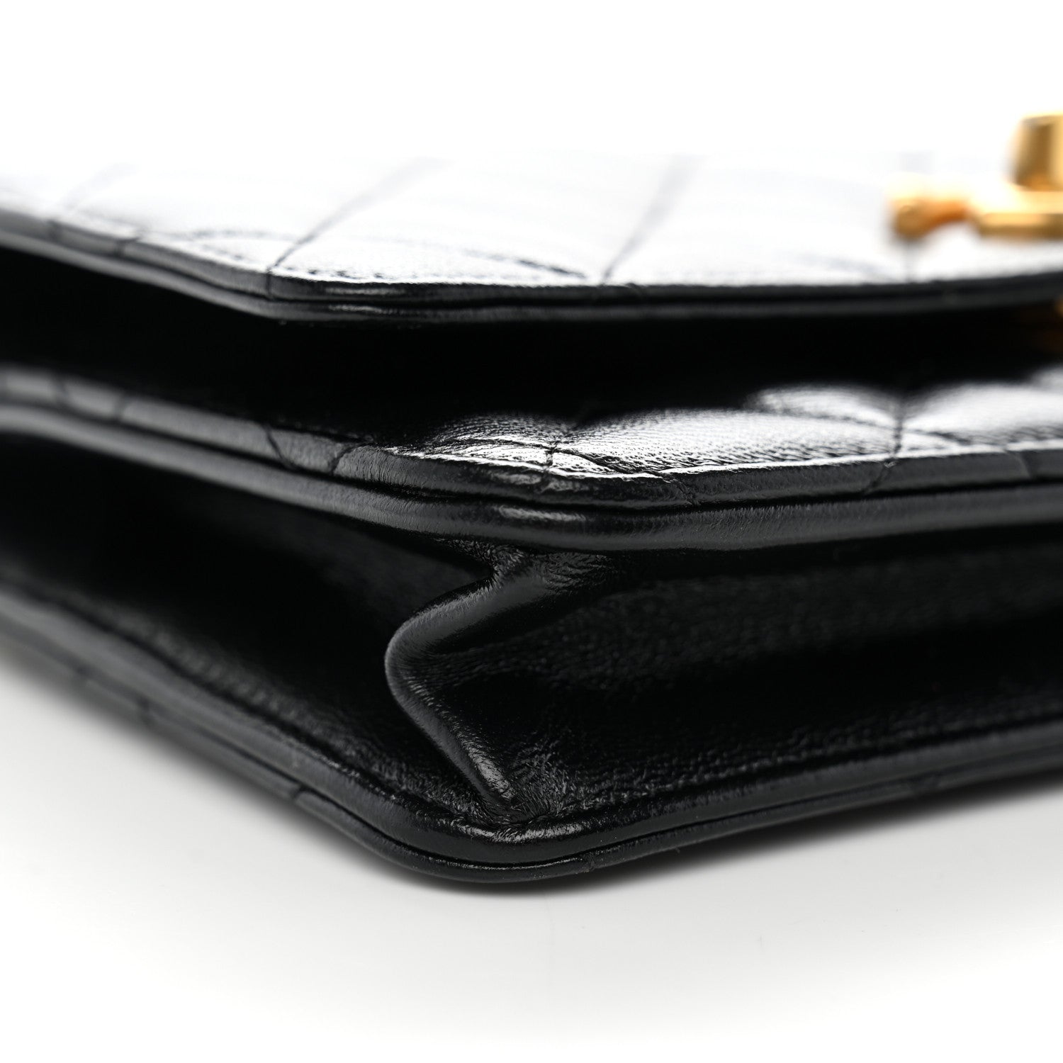 Chanel Lambskin Quilted Sweetheart Wallet On Chain WOC Black 11 of 14