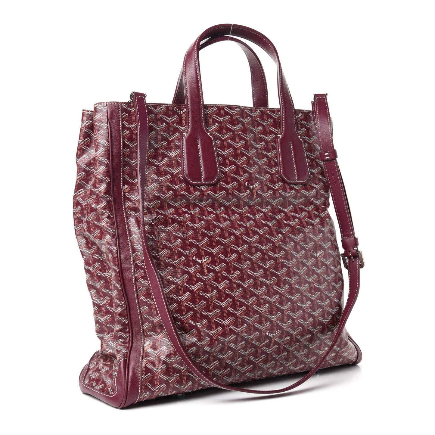 Goyardine Voltaire Smile Tote Burgundy