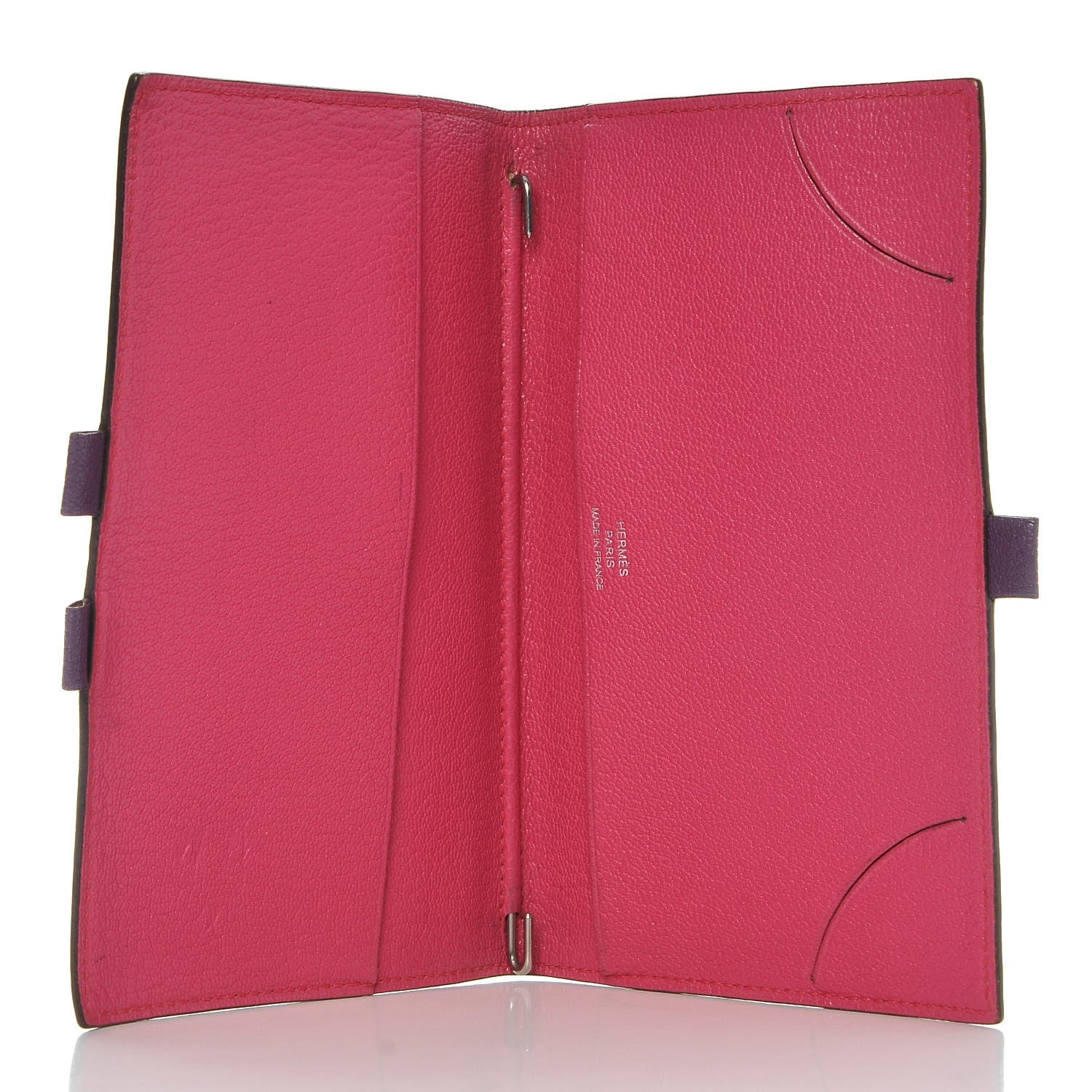 Hermes Chevre Mysore Bi Color Vision Agenda Violet Rose Shocking 5 of 9