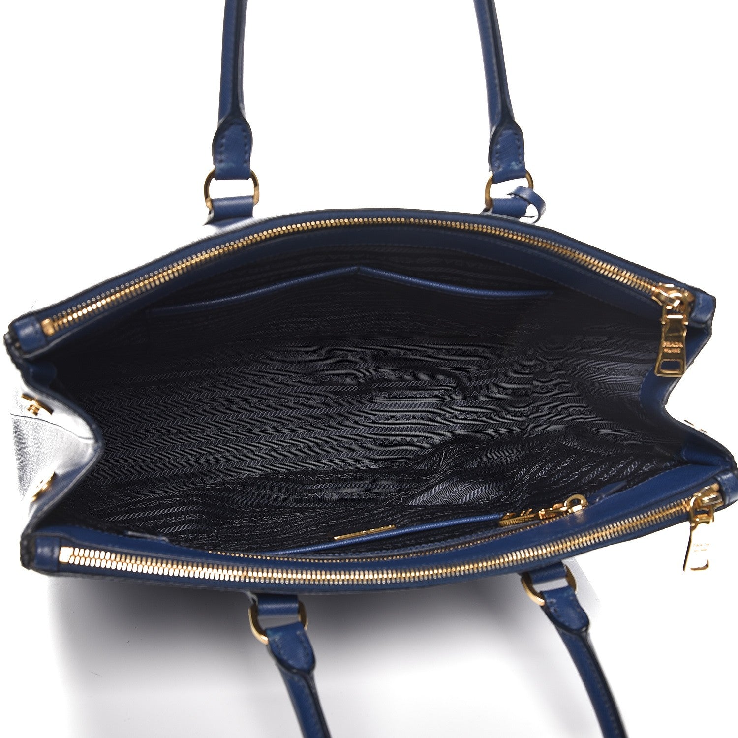 Prada Saffiano Large Galleria Double Zip Tote Bluette 5 of 15