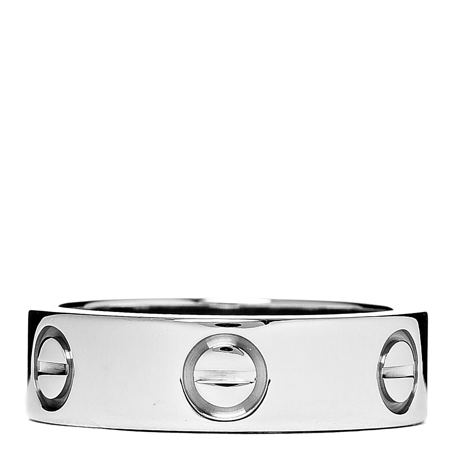 Cartier 18K White Gold 5.5mm LOVE Ring 51 5.75 1 of 4