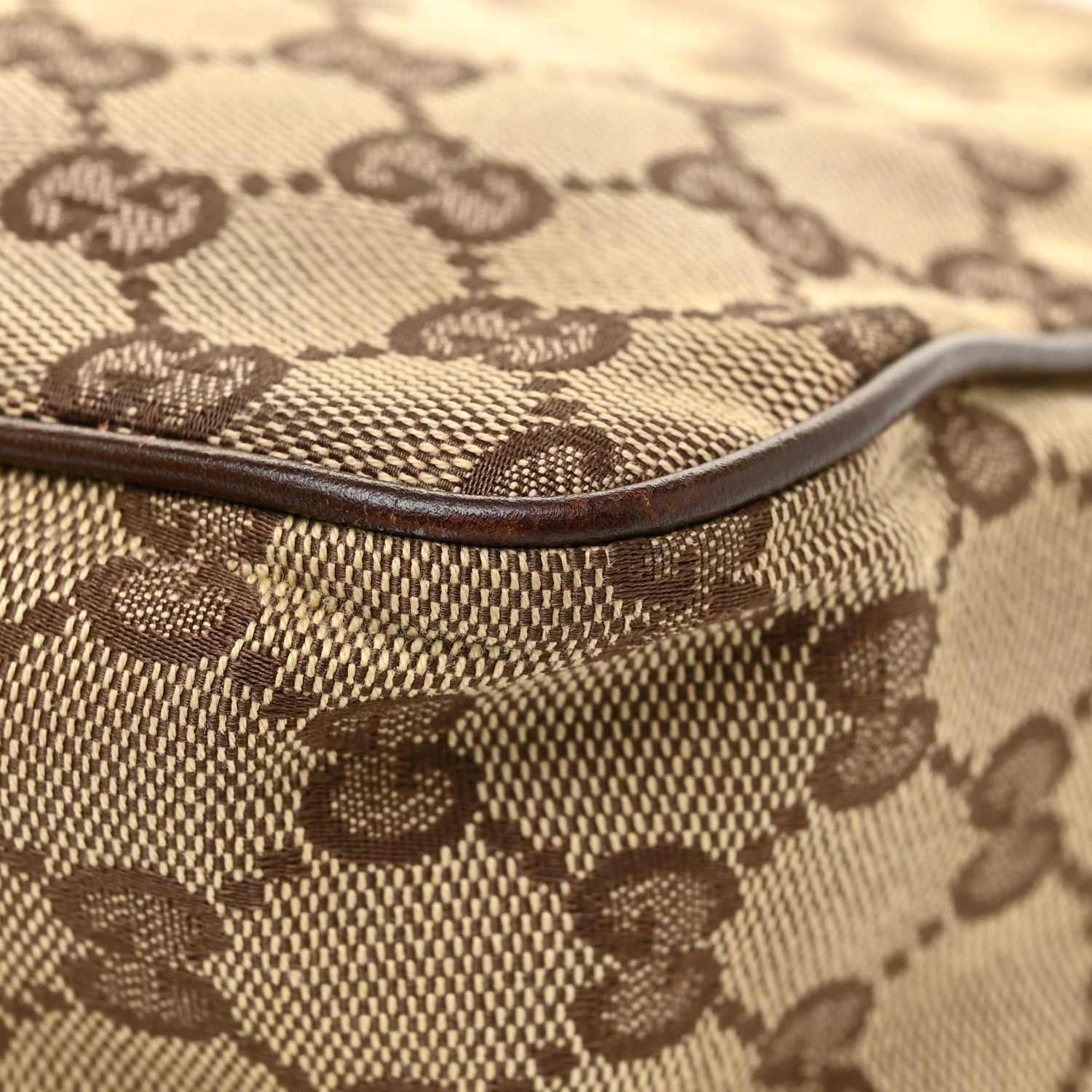 Gucci Monogram Flap Pocket Messenger Bag Beige Dark Brown 9 of 31
