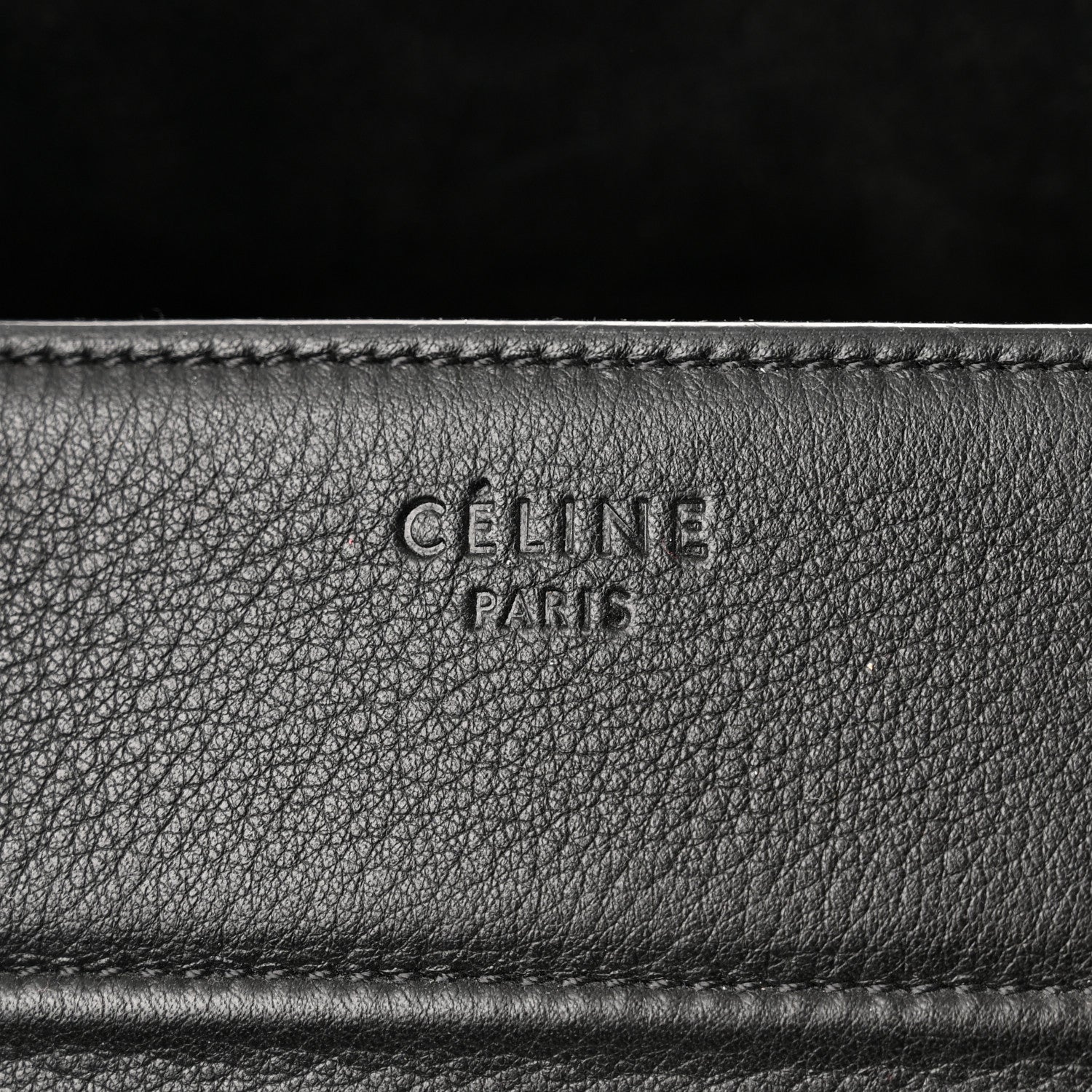 Celine Grained Calfskin Medium Phantom Luggage Black 6 of 11