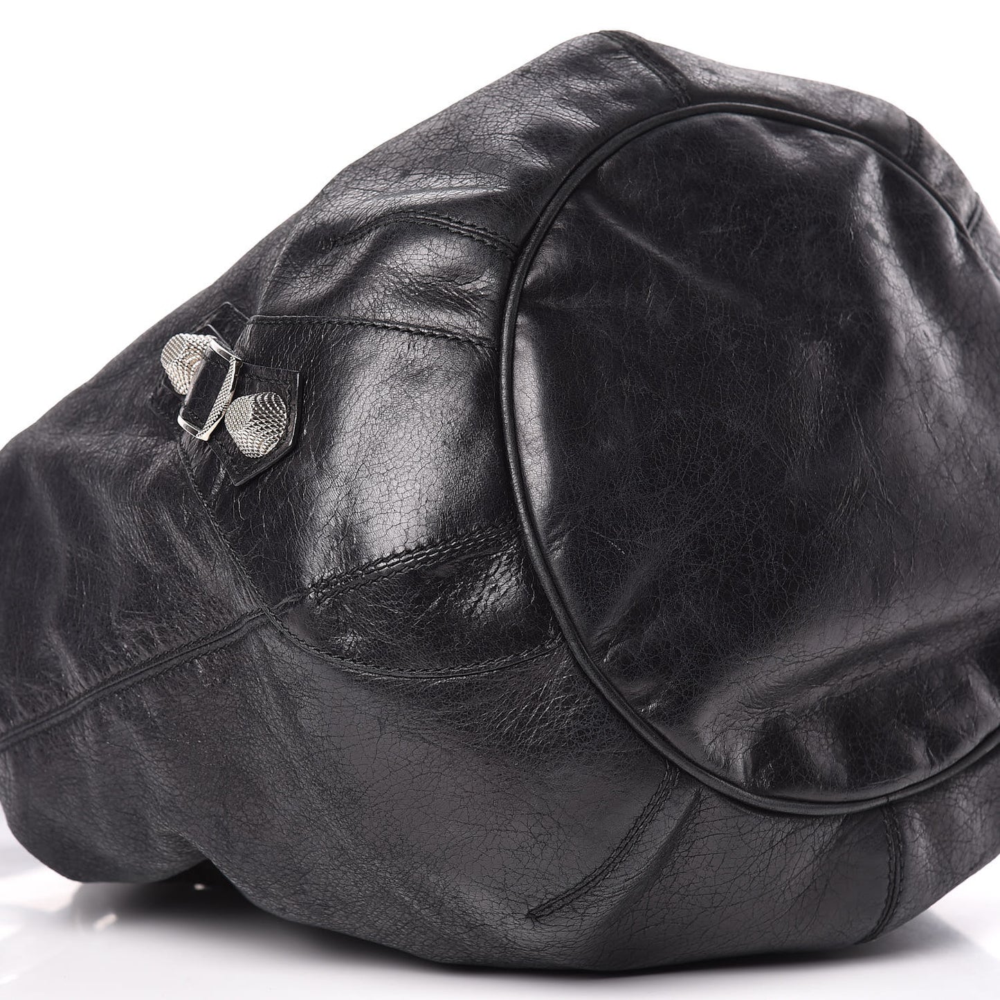 Agneau Giant 21 Silver Hardware Pompon Black