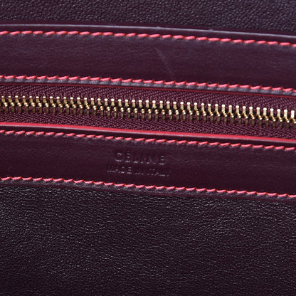Celine Smooth Calfskin Medium Belt Cabas Phantom Burgundy Pink 8 of 9