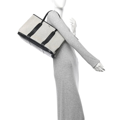 Hermes Toile Negonda Garden Party 36 MM Tote Black Ecru 2 of 10
