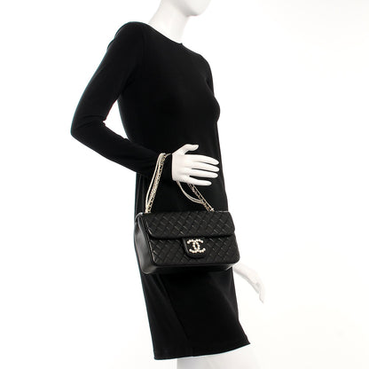 Chanel Lambskin Quilted Medium Westminster Pearl Flap Black 2 of 8