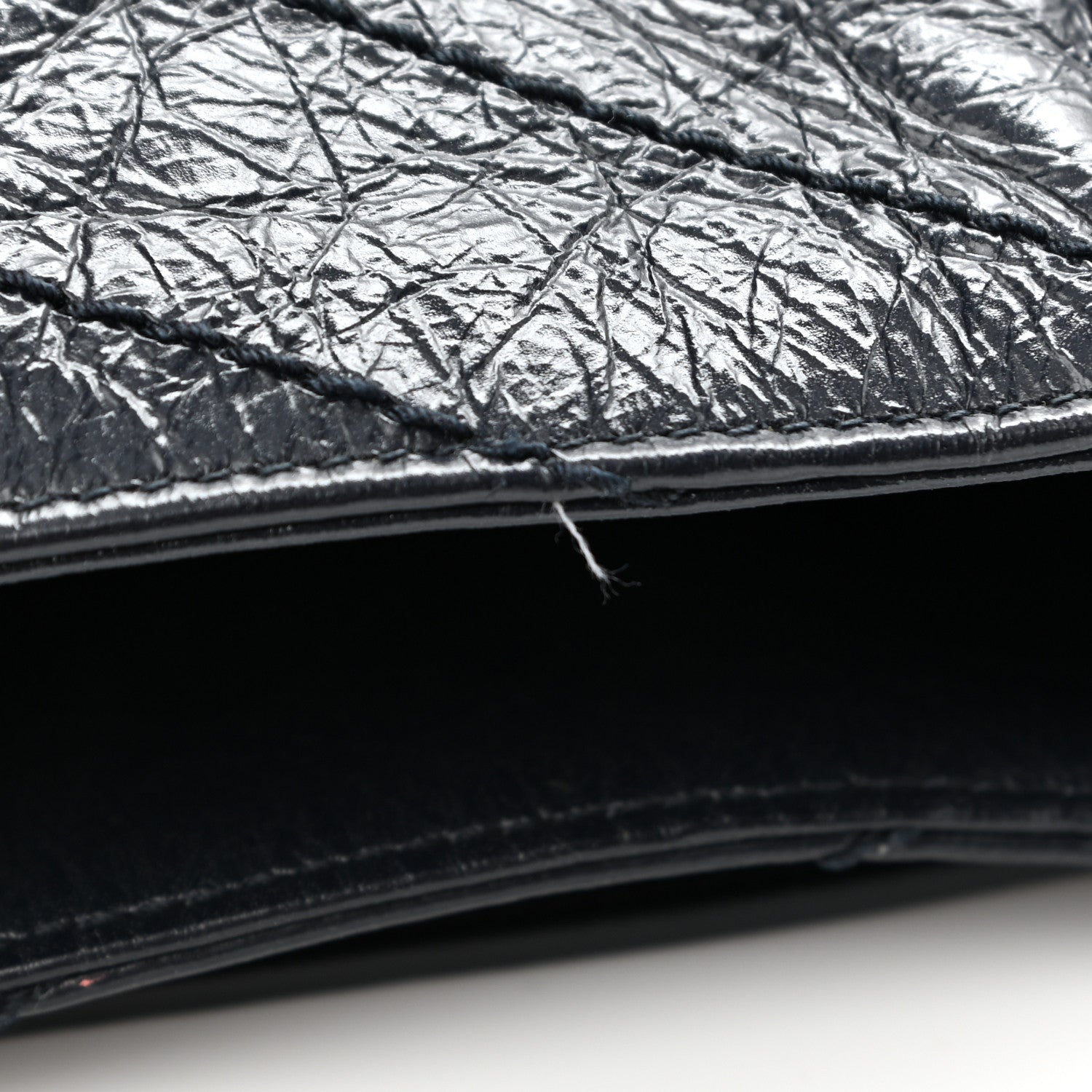 Saint Laurent Crinkled Calfskin Matelasse Monogram Niki Shoulder Bag Deep Marine 13 of 13