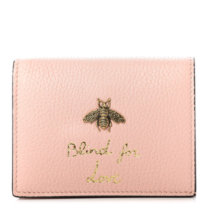 Gucci Cellarius Calfskin Blind for Love Animalier Card Case Perfect Pink 1 of 7