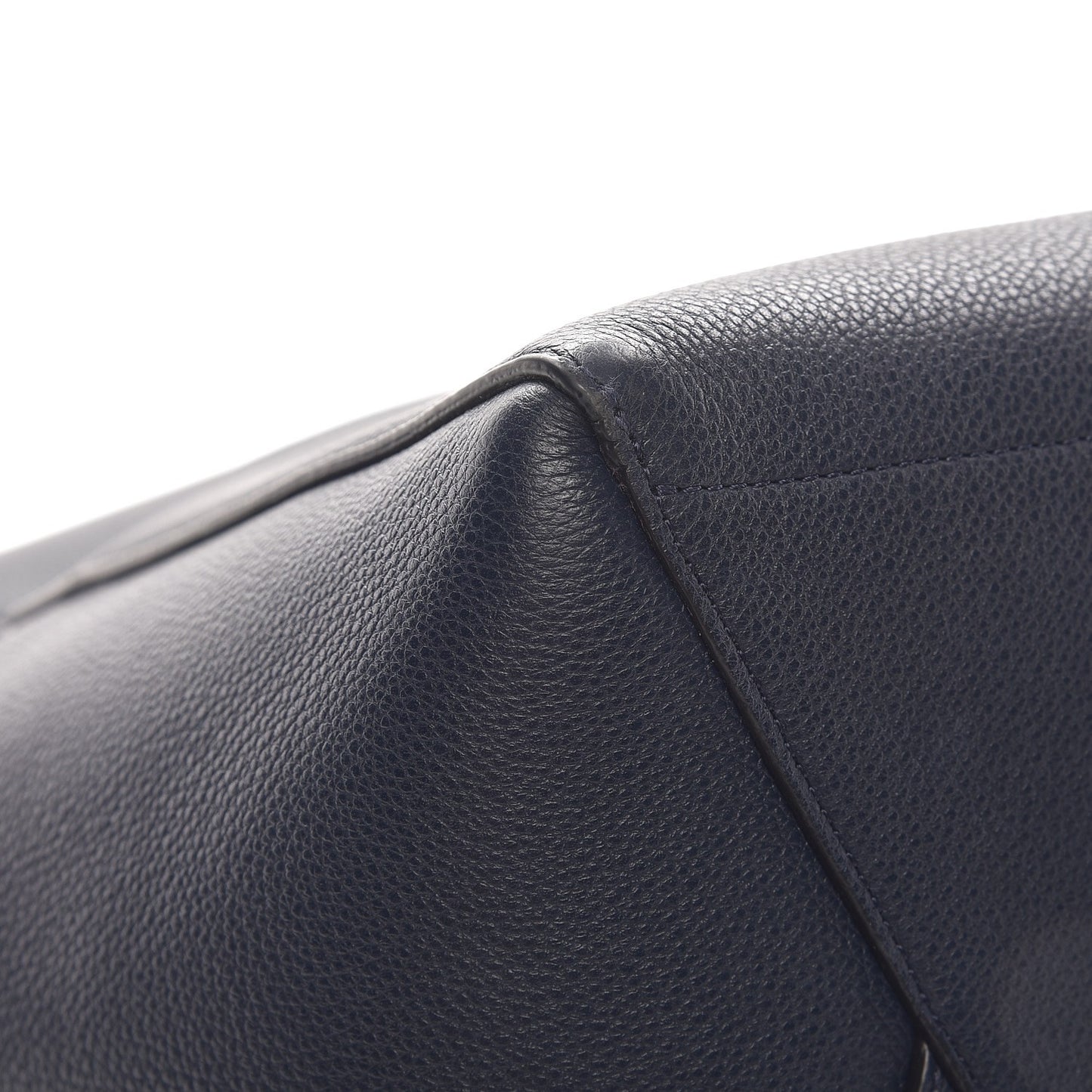 Soft Grained Calfskin Sangle Bucket Bag Navy Blue
