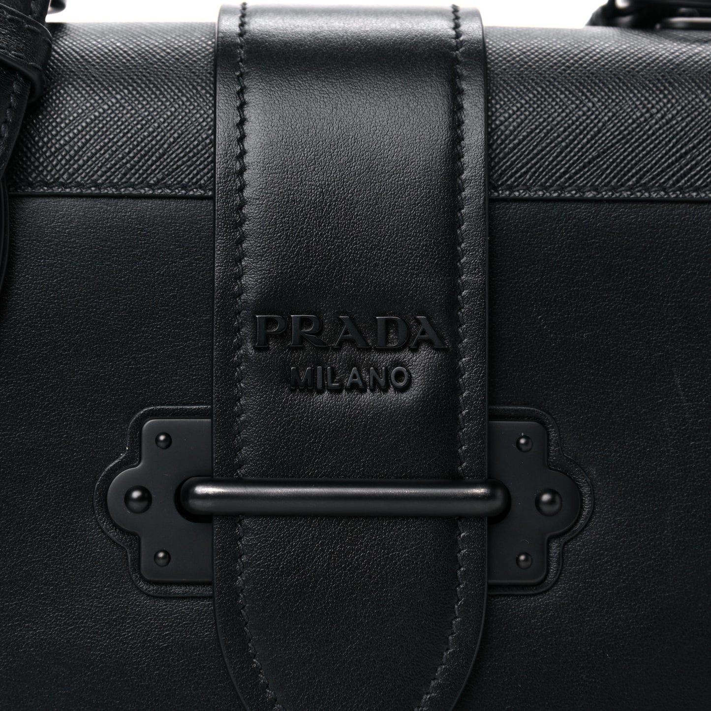 City Calfskin Saffiano Cahier Bag Black