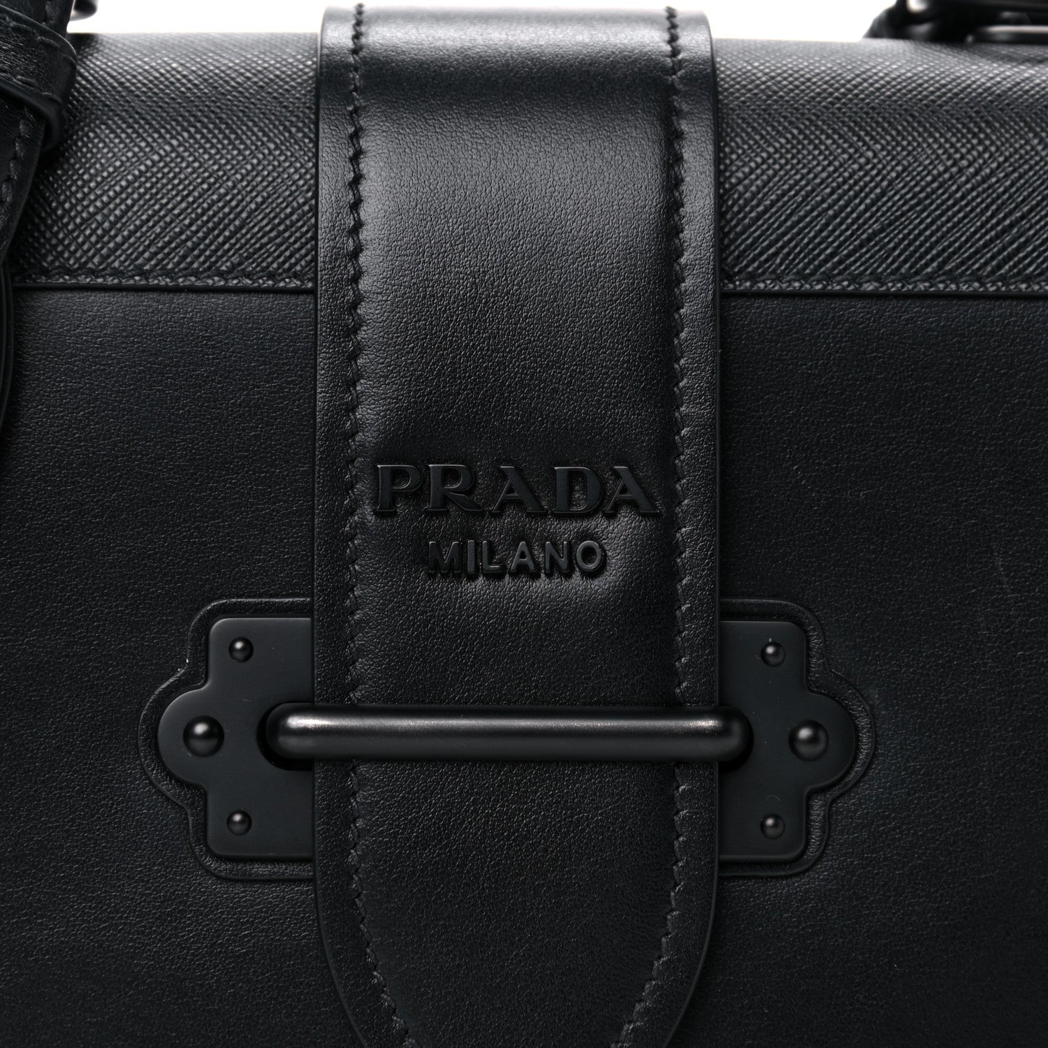 Prada City Calfskin Saffiano Cahier Bag Black 13 of 15
