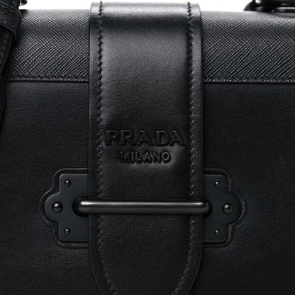 Prada City Calfskin Saffiano Cahier Bag Black 13 of 15