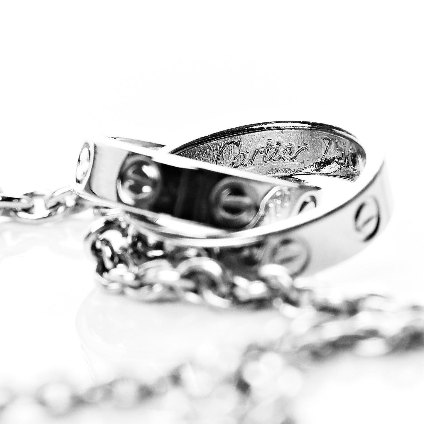 18K White Gold Interlocking LOVE Bracelet