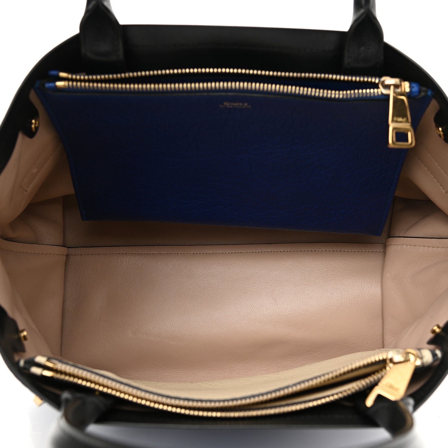 Calfskin Large Charlotte Tote Majesty Blue