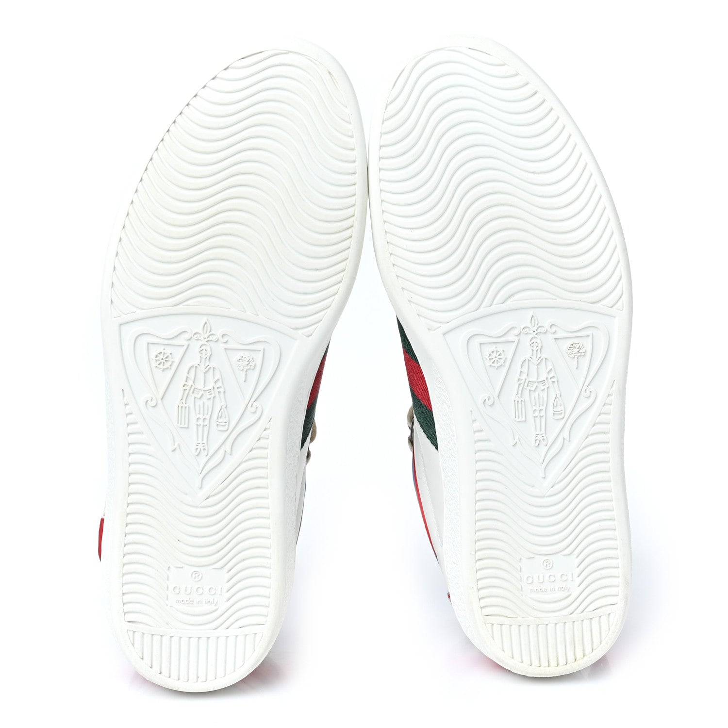 Gucci Calfskin Ayers Web Mens New Ace Stripe High Top Sneakers 6.5 White 5 of 8