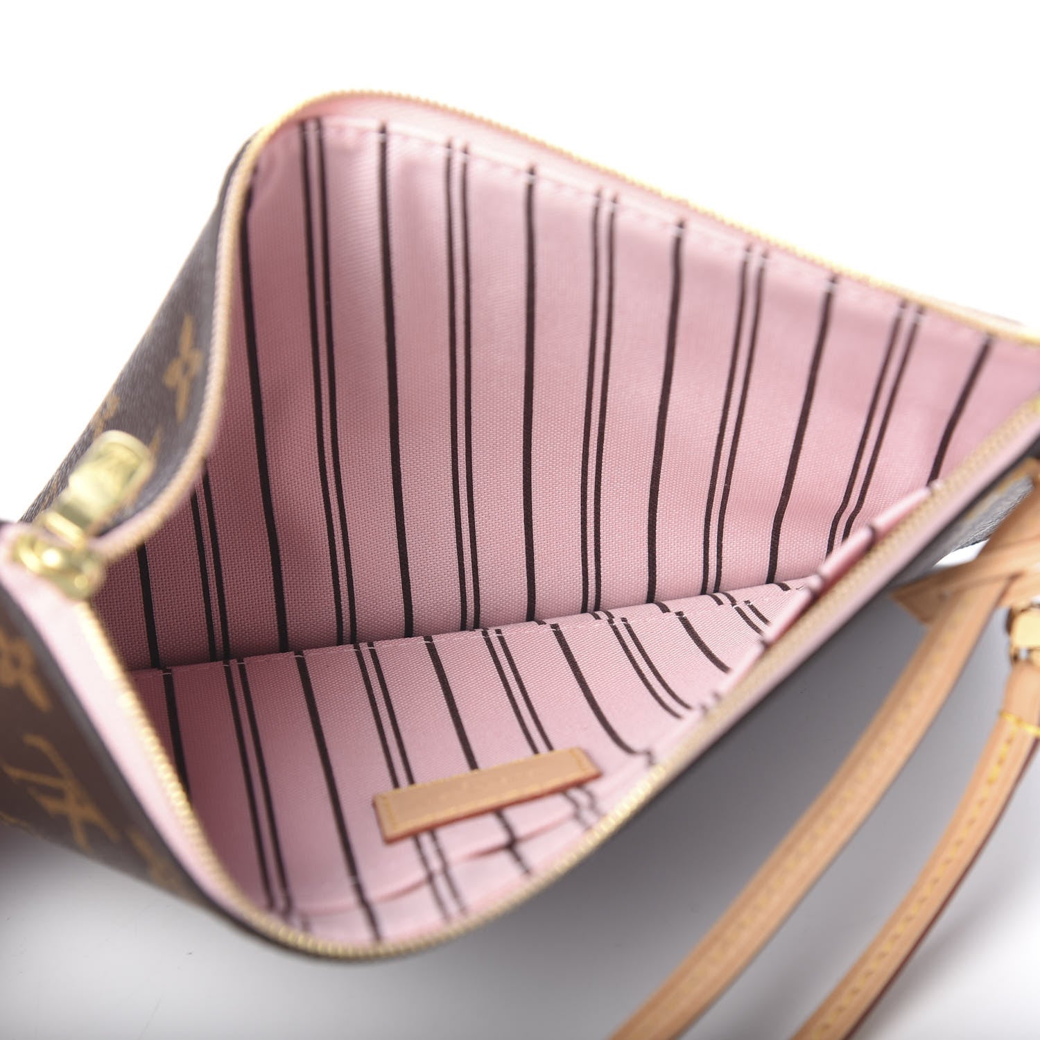 Louis Vuitton Monogram Neverfull MM GM Pochette Rose Ballerine 5 of 9