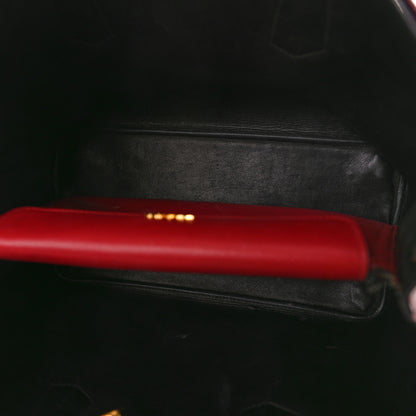 Prada Saffiano Cuir Large Double Bag Fuoco Black 5 of 11