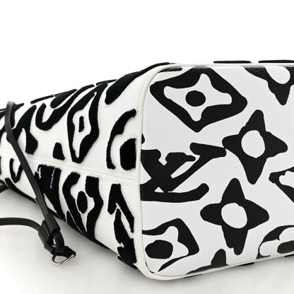 Louis Vuitton X UF Tufted Monogram Neverfull MM Black White 9 of 10