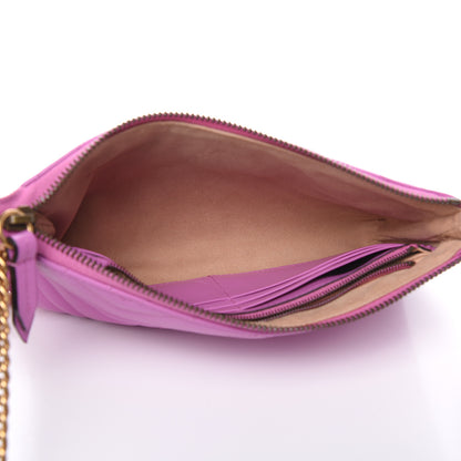 Gucci Calfskin Matelasse Mini GG Marmont Chain Bag Candy Mousse 5 of 10
