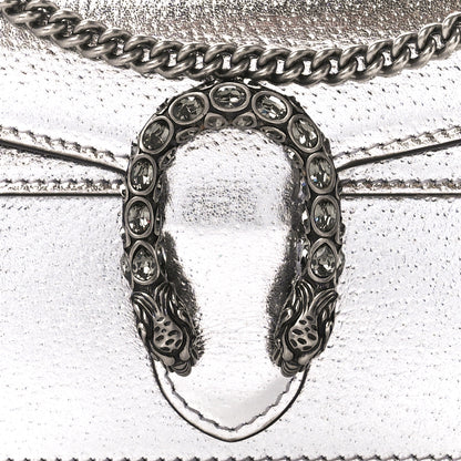 Gucci Metallic Calfskin Super Mini Dionysus Shoulder Bag Silver 8 of 13