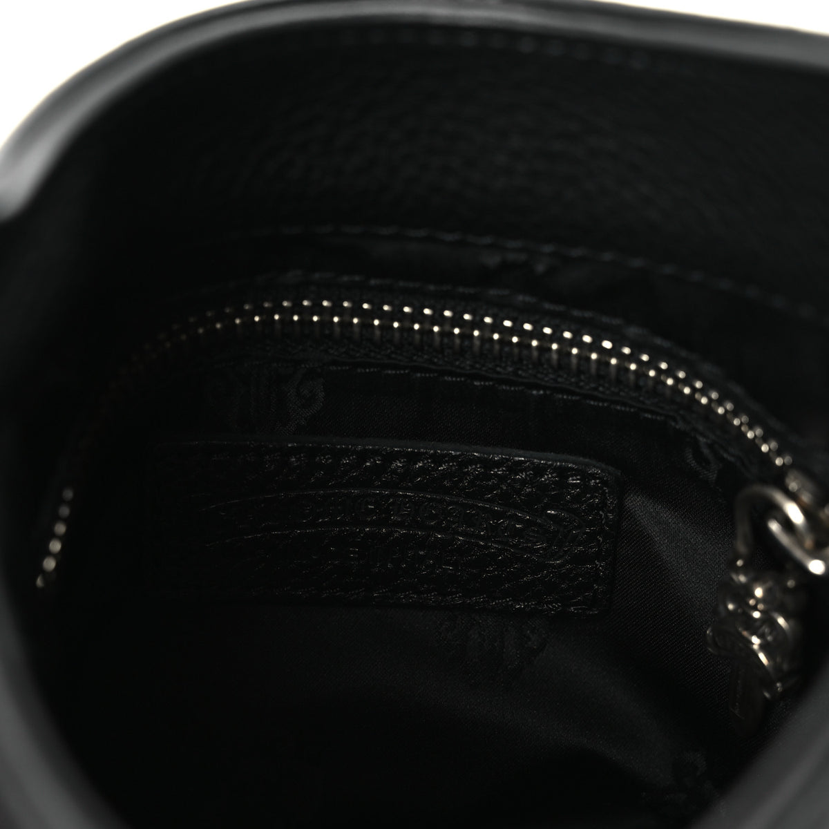 Chrome Hearts Grained Calfskin Viv Dagger Hobo Bag Black 6 of 10