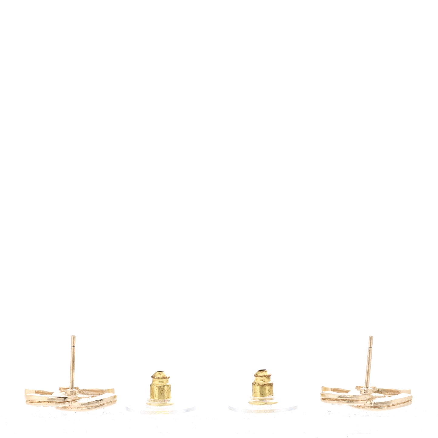 Studded CC Earrings Gold
