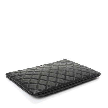 Chanel Caviar Quilted Medium Cosmetic Case Black 4 of 7