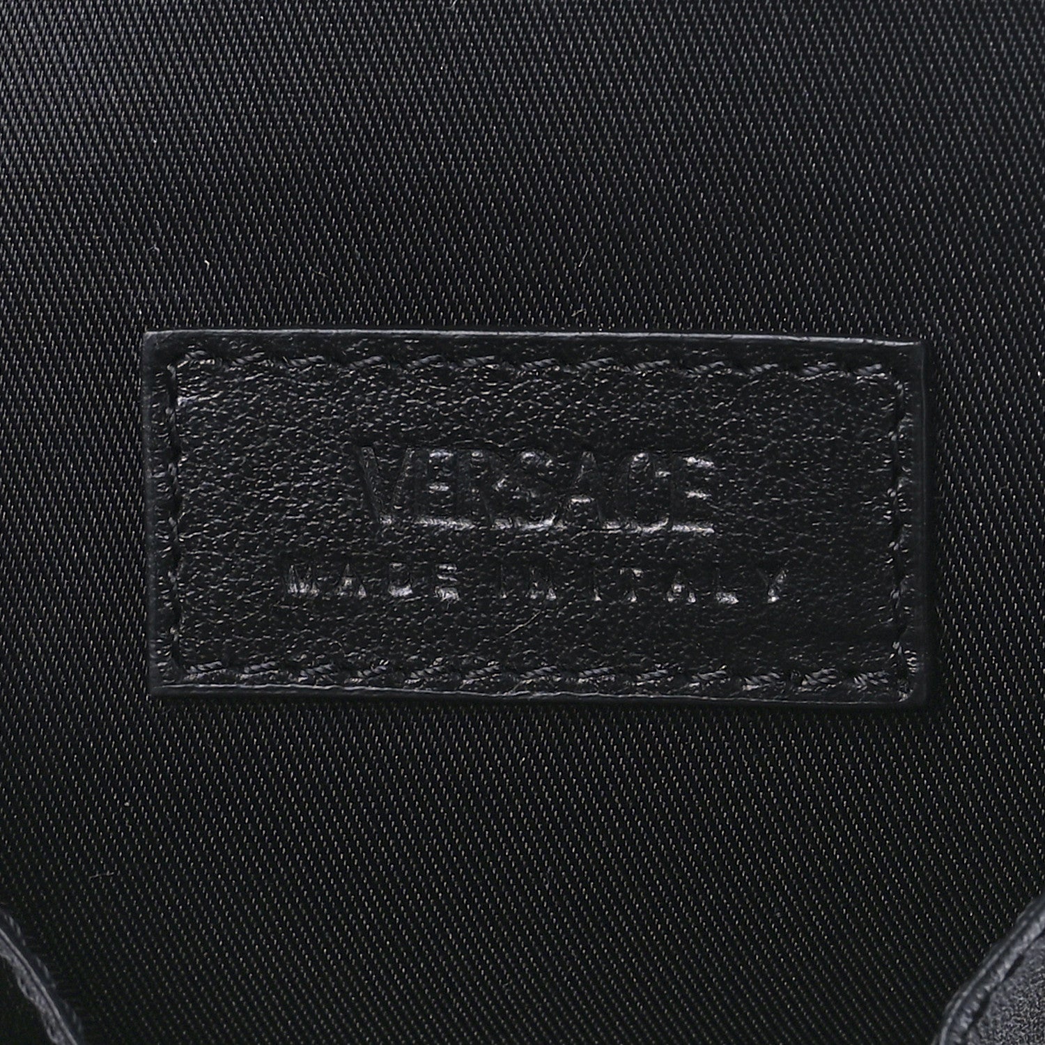 Versace Calfskin La Medusa Zip Around Lanyard Pouch Black 5 of 10
