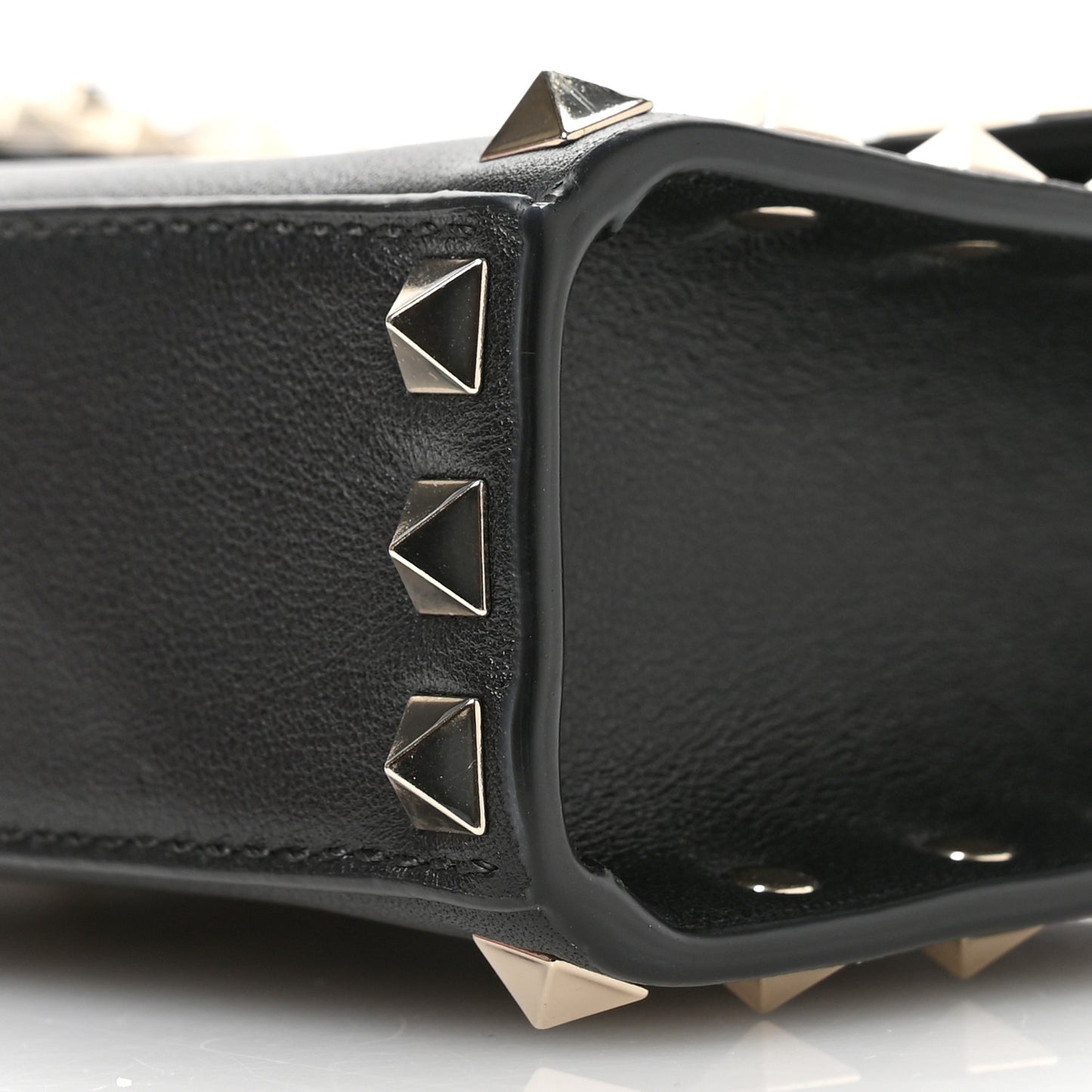Vitello Rockstud Flap Crossbody Bag Black