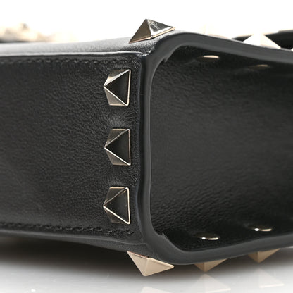 Valentino Garavani Vitello Rockstud Flap Crossbody Bag Black 9 of 10