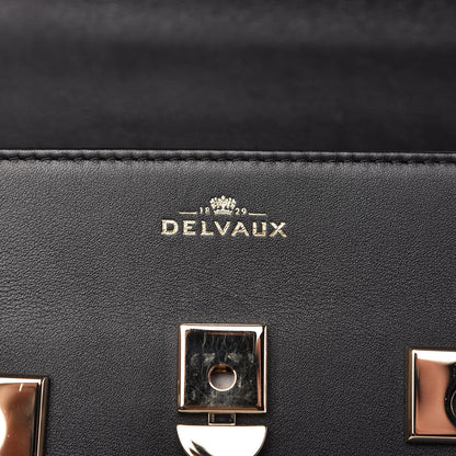 Delvaux Calfskin MM Tempete Satchel Black 8 of 9