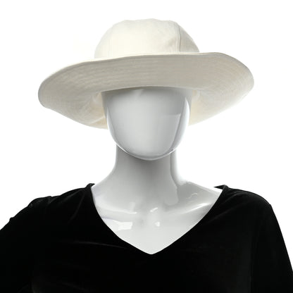 Hermes Linen Colette Hat 57 Warm White 2 of 10
