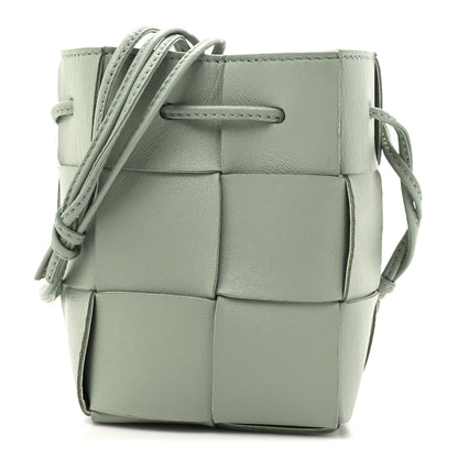 Bottega Veneta Nappa Maxi Intrecciato Mini Cassette Bucket Bag New Sauge 1 of 9