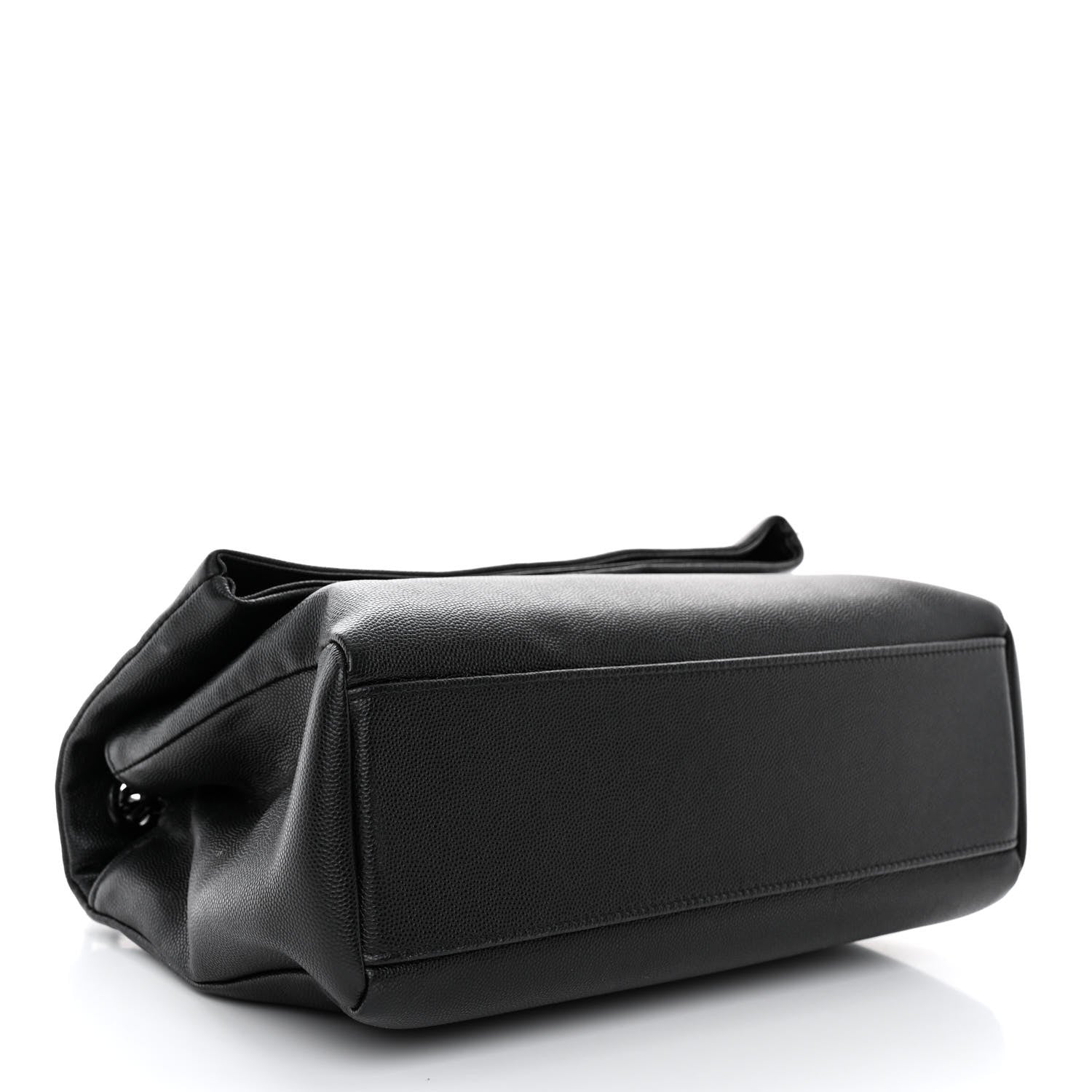 Saint Laurent Grain De Poudre Medium West Hollywood Monogram Fold-Over Black 4 of 11