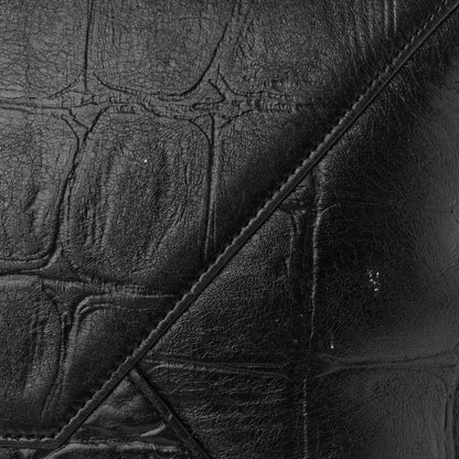 Celine Crocodile Embossed Calfskin Medium Belt Cabas Phantom Black 12 of 12