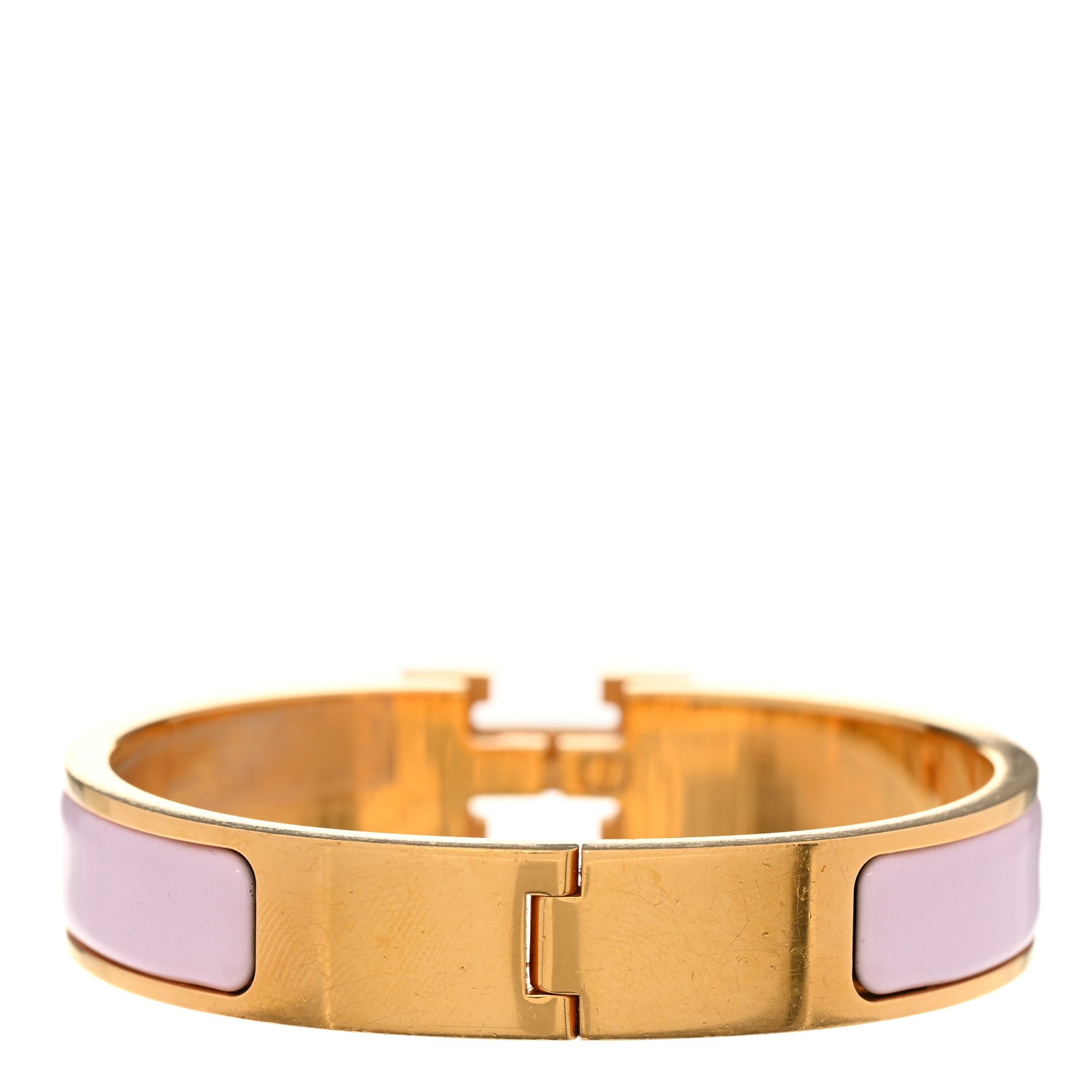 Hermes Enamel Narrow Clic Clac H Bracelet PM Rose Dragee 3 of 6